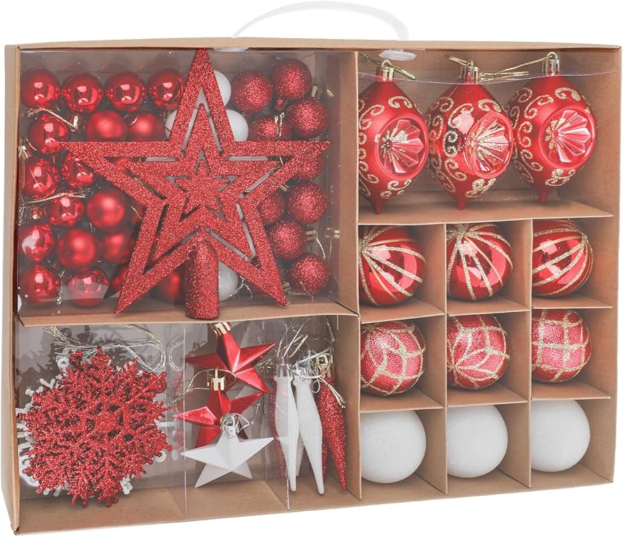 Shatterproof christmas baubles Clearance