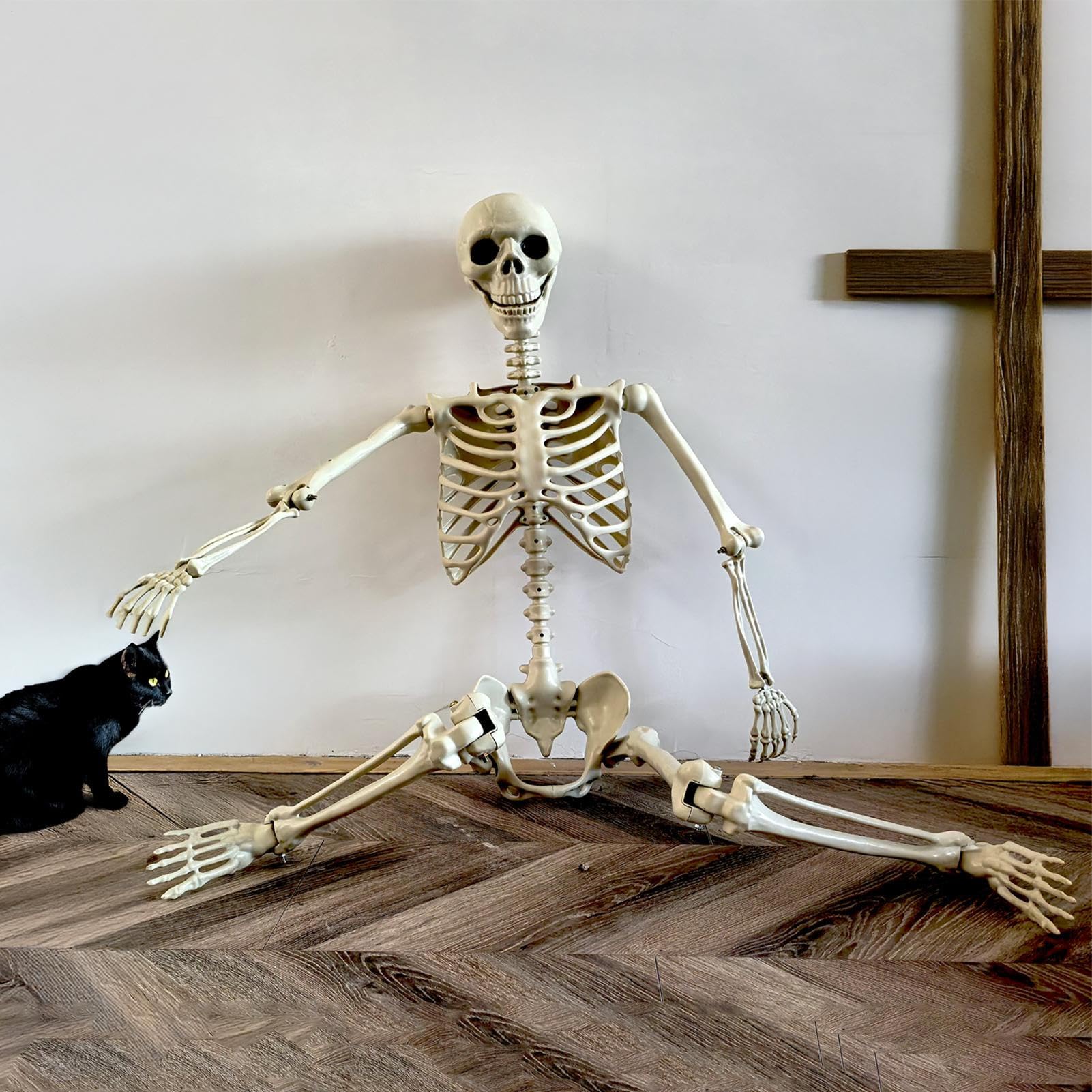 Scheletro Halloween a grandezza naturale 91 Cm Spettrale Realistico