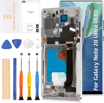 OLED for Samsung Note 20 Ultra 4G/5G LCD Screen Fingerprint Support/Not OEM 6.9" LCD Display +Mystic White Frame N985 N986 Display Replacement Touch Digitizer Assembly