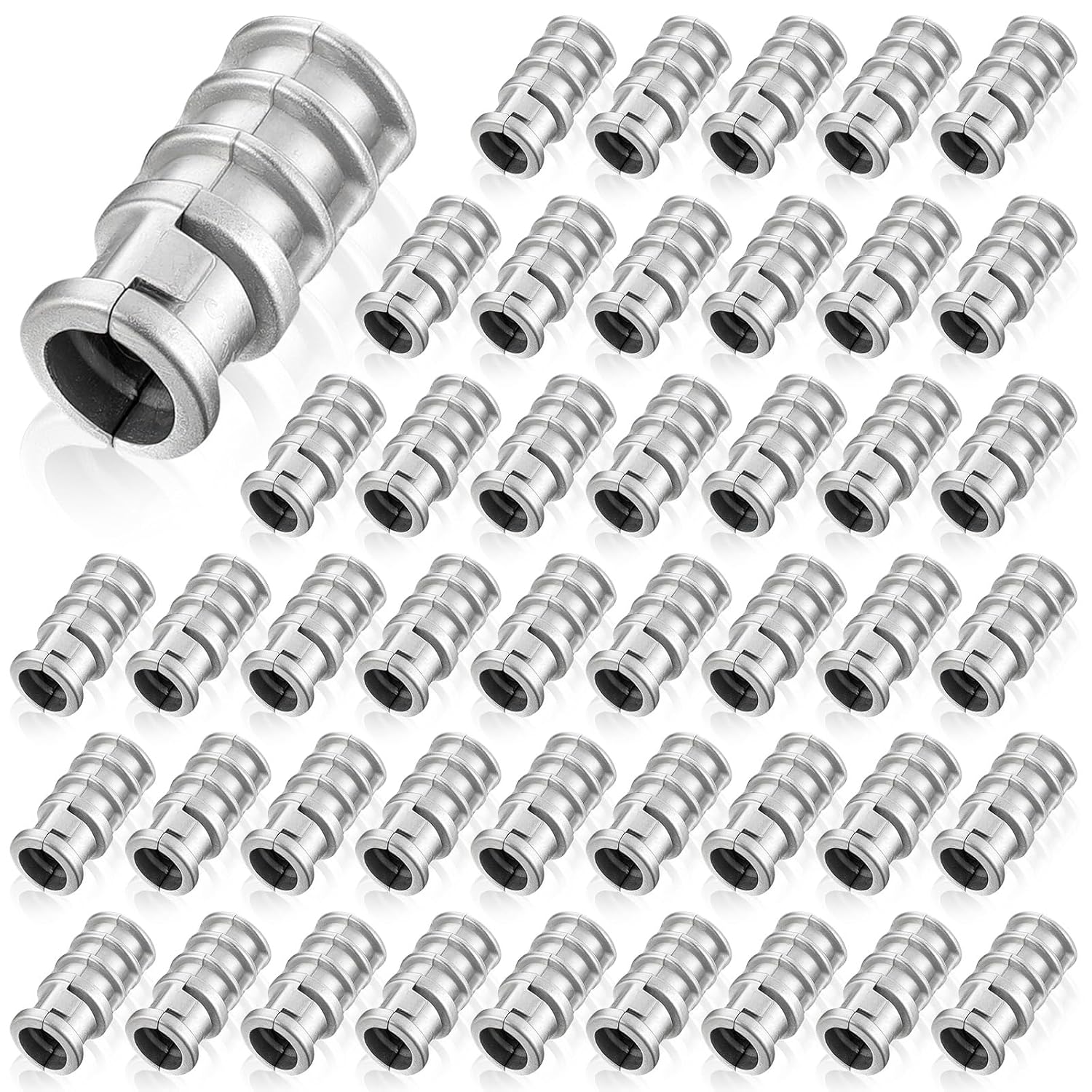 Zonon 100 Pcs 1/4 x 1 Lag Shield Anchor Bulk Long Zinc Alloy Bolts Concrete Anchors Lag Screws Masonry Anchors Hole