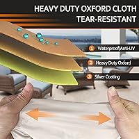 Vista 3 de STARTWO Fundas apilables para sillas de patio, resistentes e impermeables, para muebles de exterior, se adapta a 4-6 sillas de comedor apilables, 36