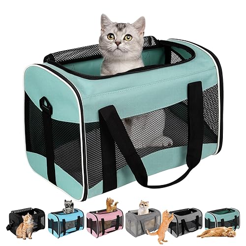 Cat Carrying Case Pet Dog Carrier Soft-Sided Cat Bag Airline