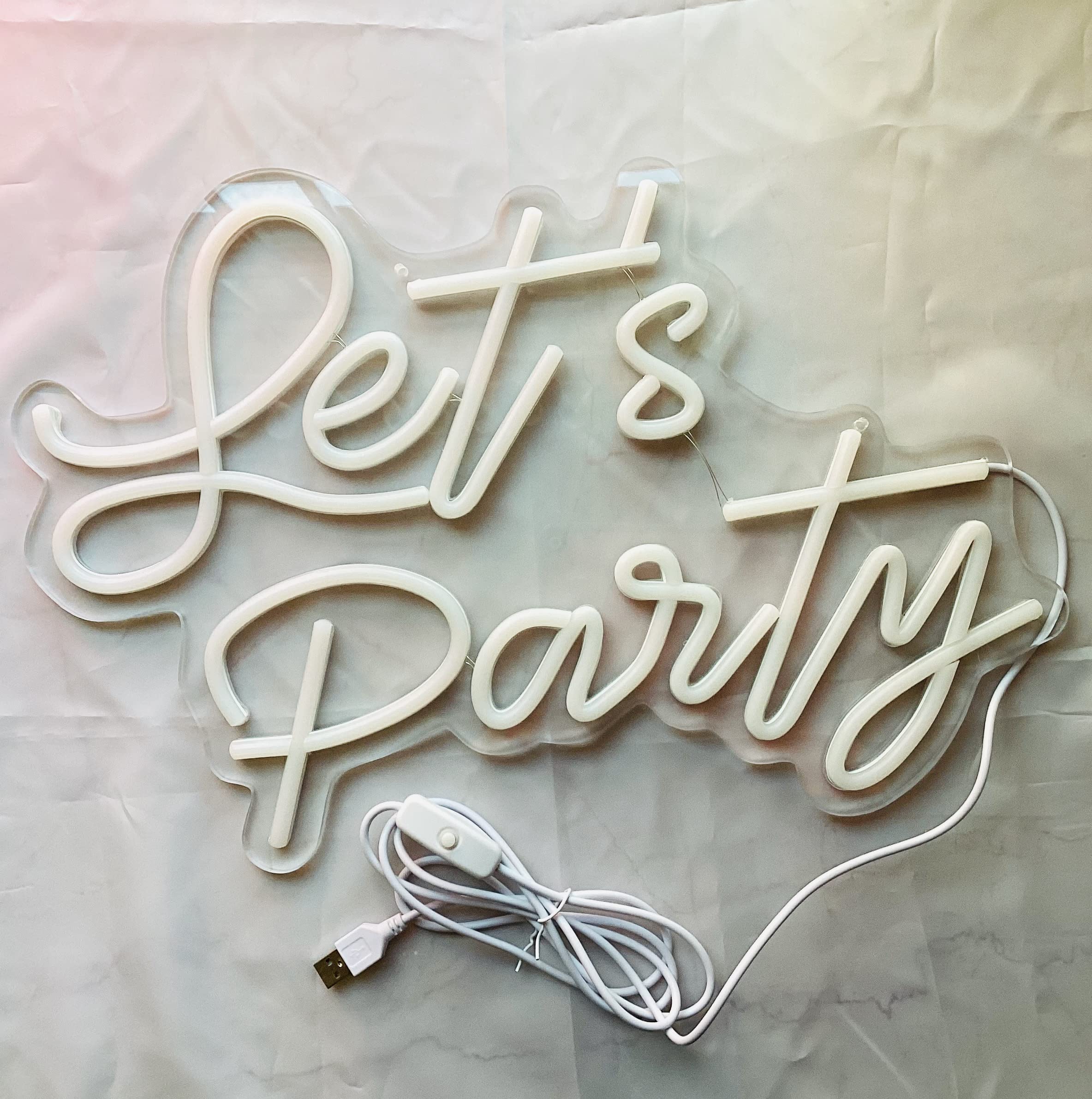 Letrero de neón para fiesta, letrero iluminado para decoración de fiesta, letrero regulable para decoración de pared, LED para despedida de soltera, compromiso, cumpleaños, fiesta de boda,