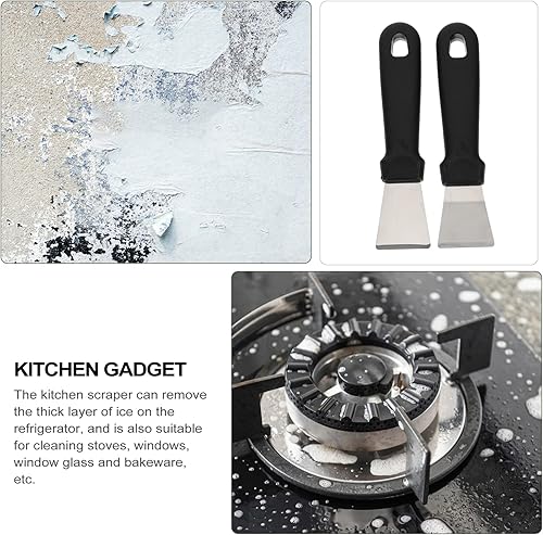 Miniatura 7 de SOLUSTRE - Pala de hielo de acero inoxidable para nevera, congelador, 4 unidades