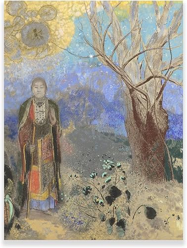 Odilon Redon - Lienzo decorativo para pared, póster de Buda para decoración de pared, budismo zen para sala de estar, baño, hogar, famosas