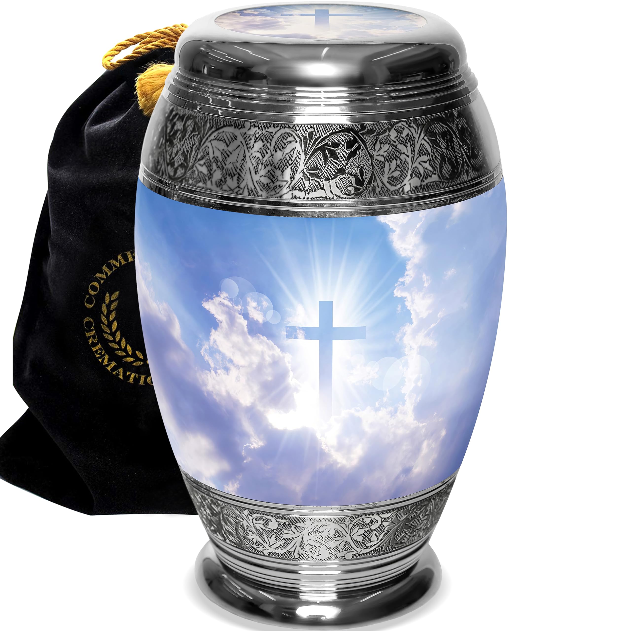 Heavenly Cross Cremation Urns for Human Ashes Adult Male &amp; Female Urns