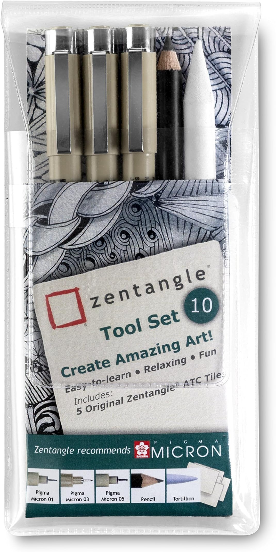 Sakura Zentangle tool set | 10 pieces (Z10PTGB)