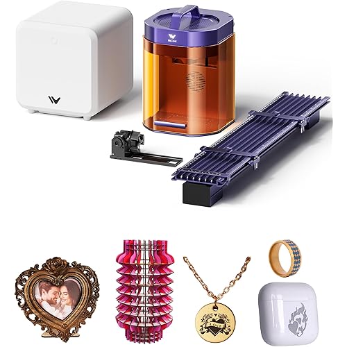 WECREAT Lumos Dual (3W IR + 10W Diode) Laser Engraver, with 20.5”Extension, Rotary Pro, Fume Extractor, 4000mm/s Speed, Colorful Metal Engraving, Laser Engraving Machine for Tumbler Jewelry, Wood