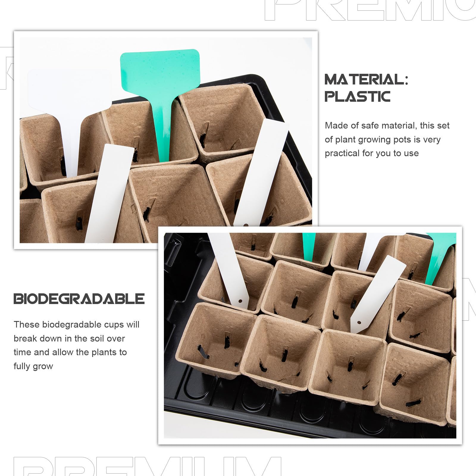 1ensemble Pots De Plastique pour Plantes Boîtes Incubatrices pour Semences Et Cultures Accessoires De Jardinage pour Démarrage De Plantes