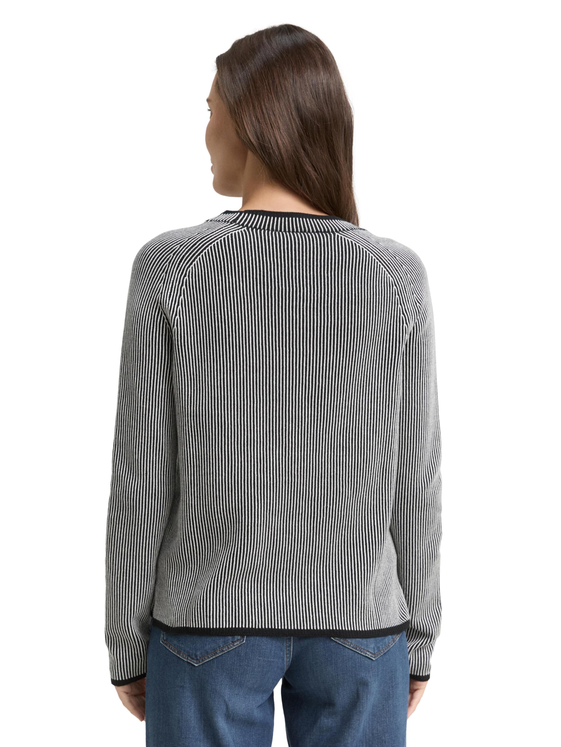 TOM TAILOR Damen 1049187 Strickpullover mit Rundhalsausschnitt