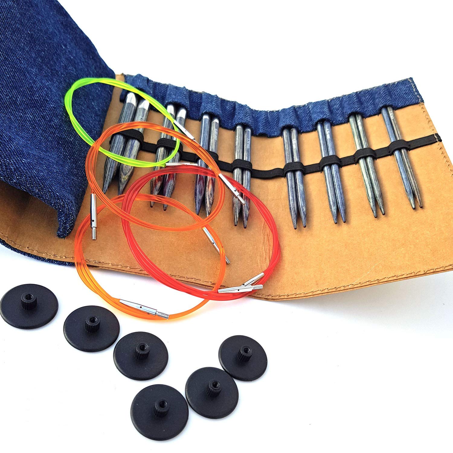 KnitPro Stricknadel Set Denim Special Collectors Edition Deluxe Limitierte Sonderedition auswechselbare Nadelspitzen 20632 20613