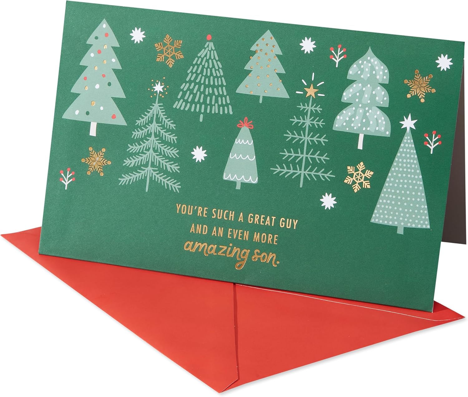 American Greetings Funny Christmas Card for Son, Silly Holiday Greeting from Parents for Son (Wonderful Traits)