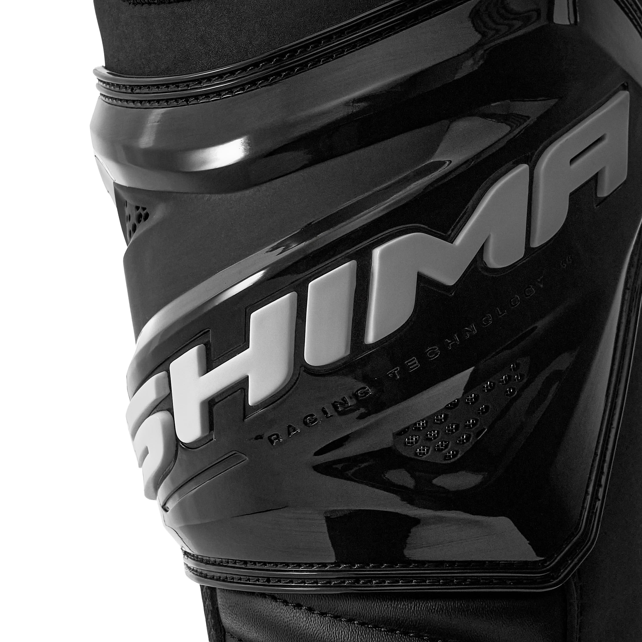 SHIMA RX-3 Motorrad Schuhe Herren Leder Belüftet Motorradstiefel Protektoren Sport Stiefel Sommer Rutschfeste Sohle Knöchelstütze Seitlicher Bikerboots (Männer, Schwarz/Weiß, 45)