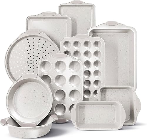 Miniatura 20 de Country Kitchen - Juego de Utensilios para Hornear Apilables Antiadherentes - Duradero, Juego de Horneado de Fácil Desmoldado - 22 Pzas. Incluye