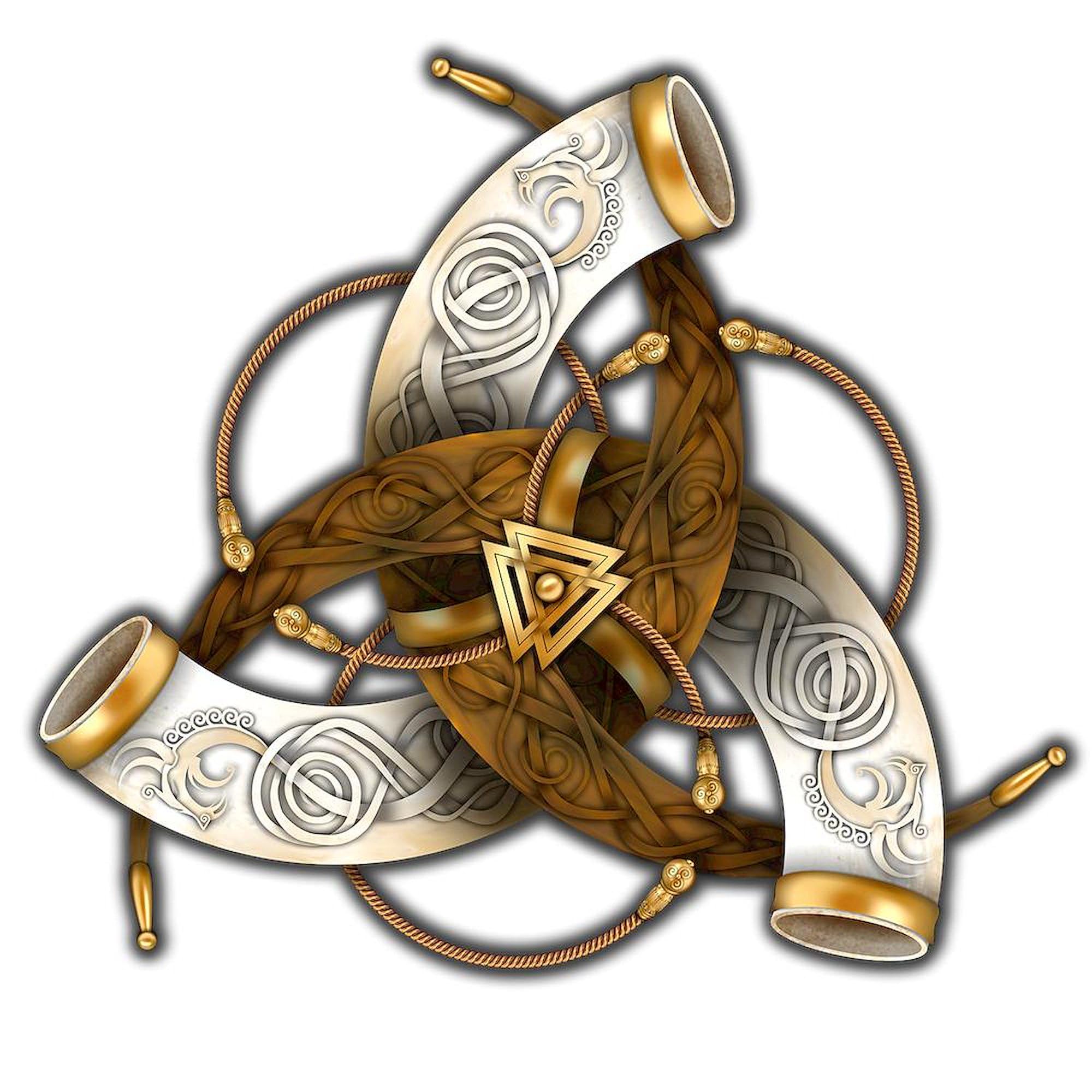 CafePress Odin's Triple Horns Mug 11 oz (325 ml) Ceramic Coffee Mug