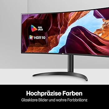 LG UltraWide 21:9 Curved QHD Monitor 34WR55QC-B - 34 Zoll, HDR10