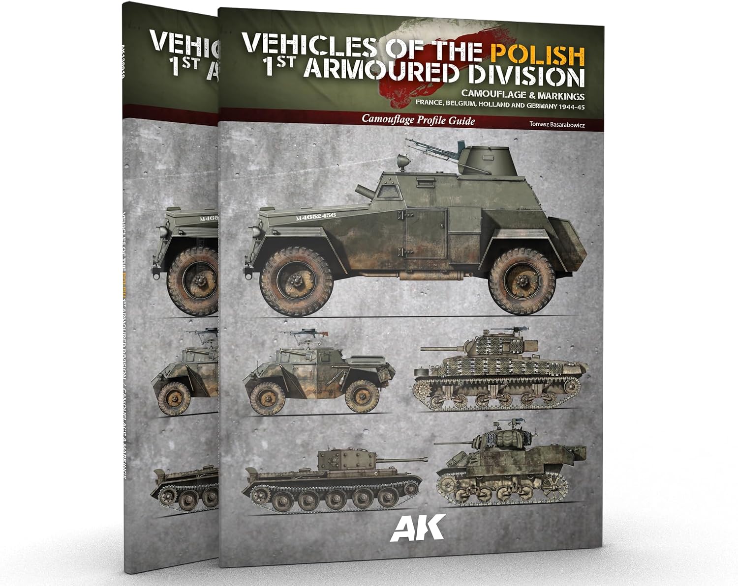 AK Interactive AK Book AK130010 Vehicles of The Polish 1st Armoured Division (Camouflage Profile) (68 Pages) (EN)