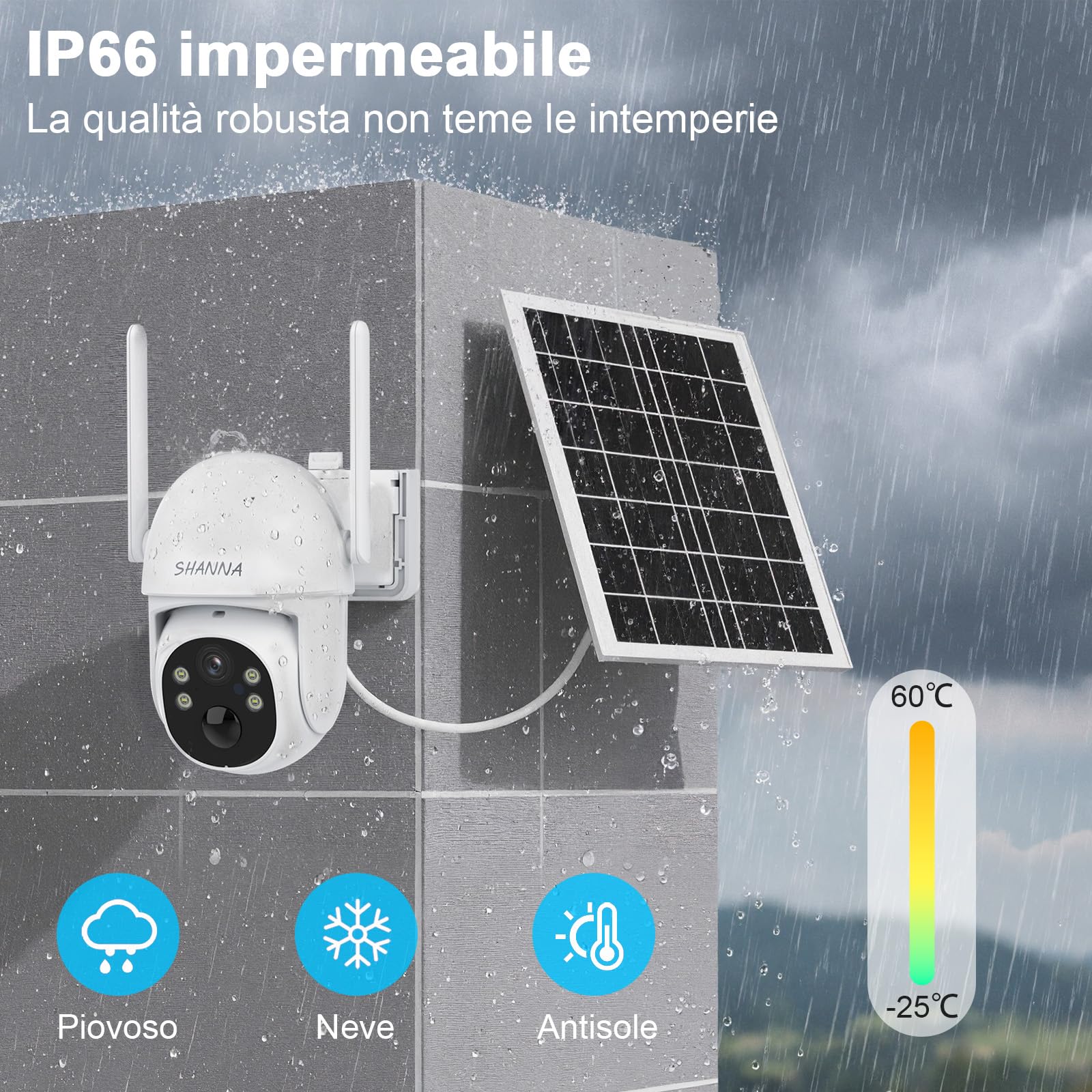 [Dati illimitati gratuiti a vita]Telecamera con eSIM 4G da Esterno,2K Telecamera 4G con Pannello Solare da 6 Watt,Zero costi mensili,7800mAh Batteria,Visione Notturna a Colori,Tracciamento Automatico