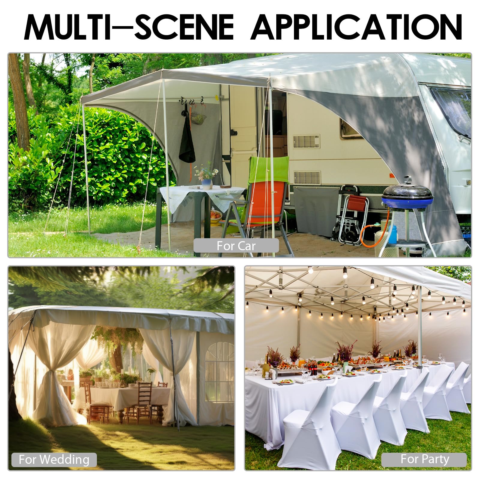 Blulu 15 piezas de accesorios de tubería de 6 patas estilo carport, conectores de pico bajo con pernos roscados, conectores de toldo de acero galvanizado para soportes de flores de 1 3/8 pulgadas y