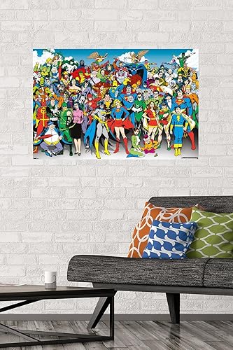 Miniatura 2 de Trends International DC Comics - Póster de pared The Lineup, 22.37 x 34.00 pulgadas, paquete de póster y montaje