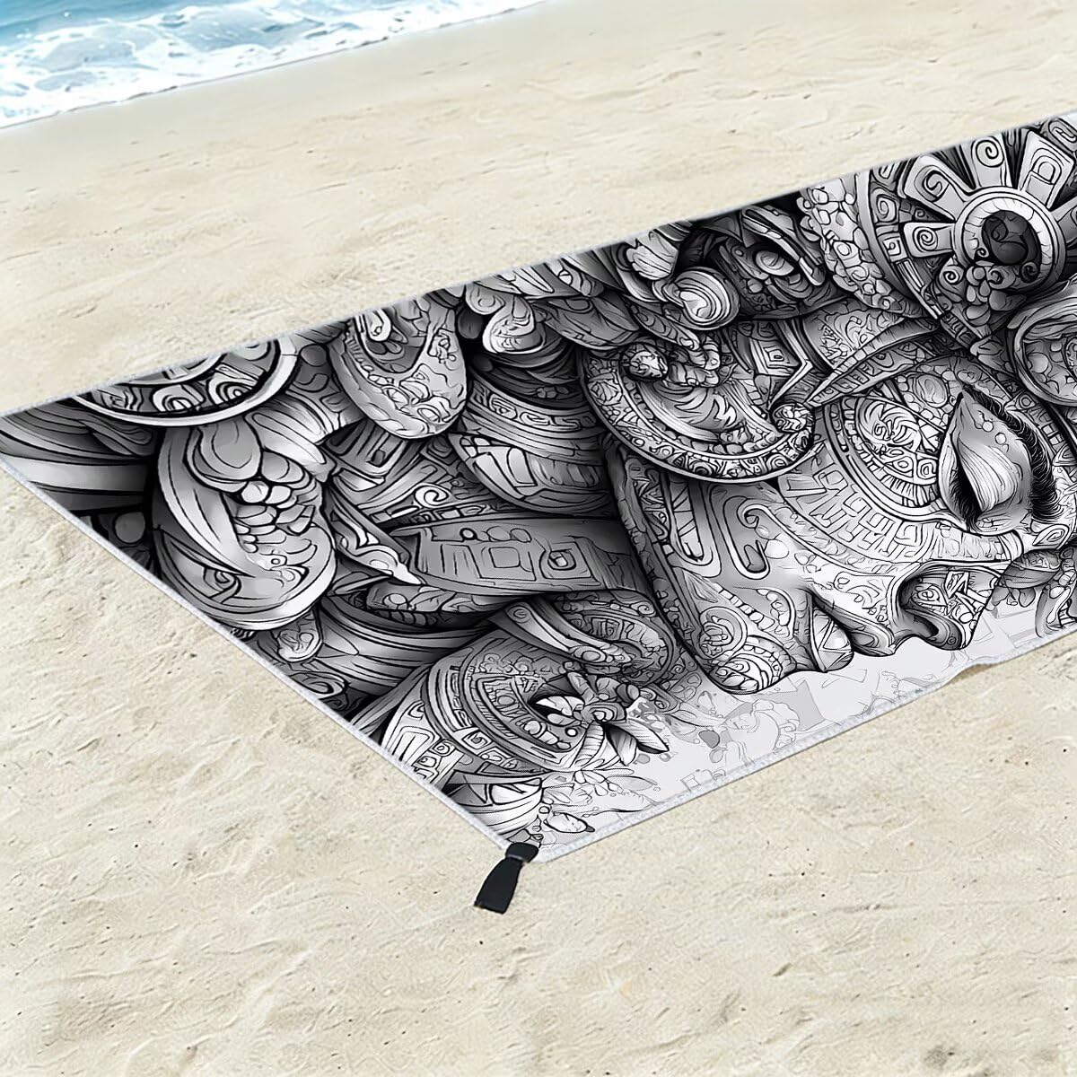 Telo Mare Microfibra, Telo Mare Grande 100x220cm 2 Pezzi, Asciugamano Palestra Donna Asciugatura Rapida, Antisabbia Asciugamano Microfibra, Leggero Asciugamani Palestra per Regalo (Marocco) -4330