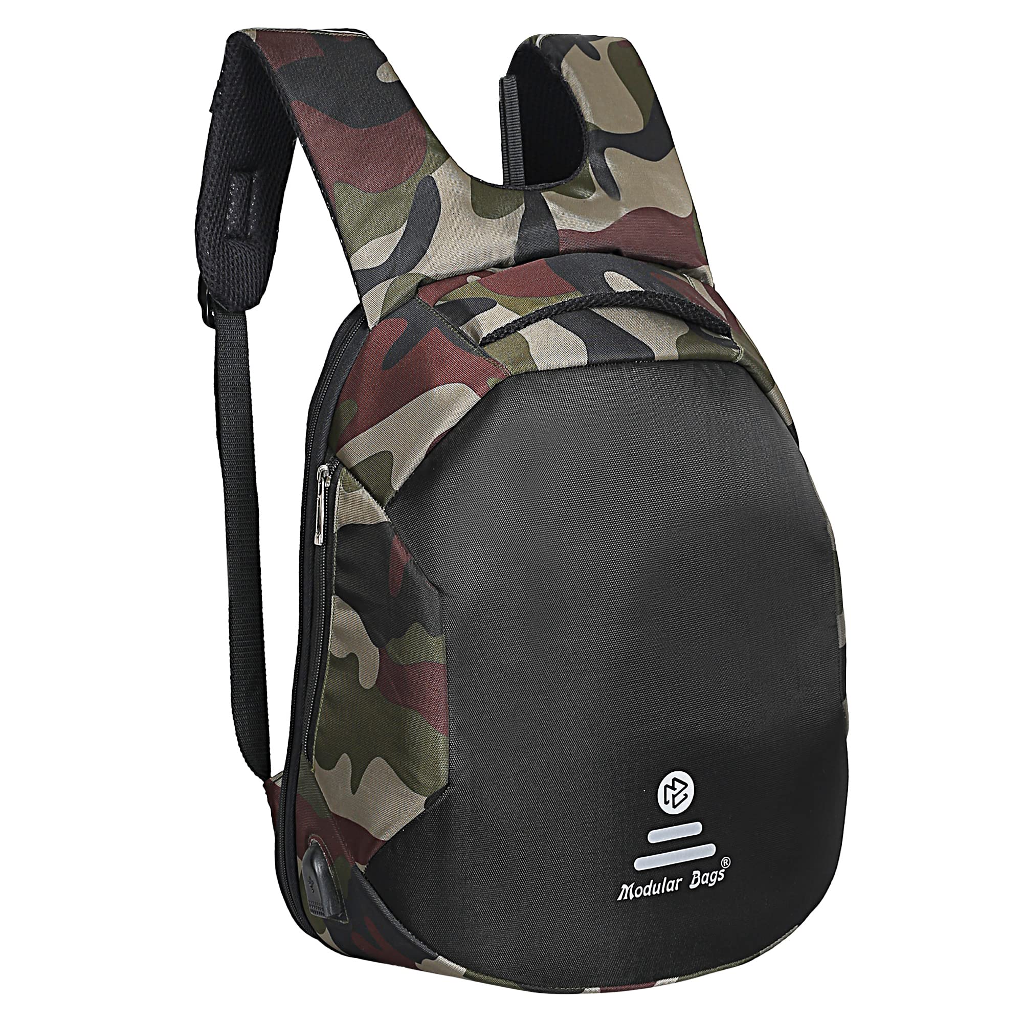 Modular Bags Anti Theft Backpack 15.6 Inch Laptop Bag with USB Charging Port and Water Resistant Fabric (Camouflage) India army bags (B0B686WQF5) Amazon Price History, Amazon Price Tracker