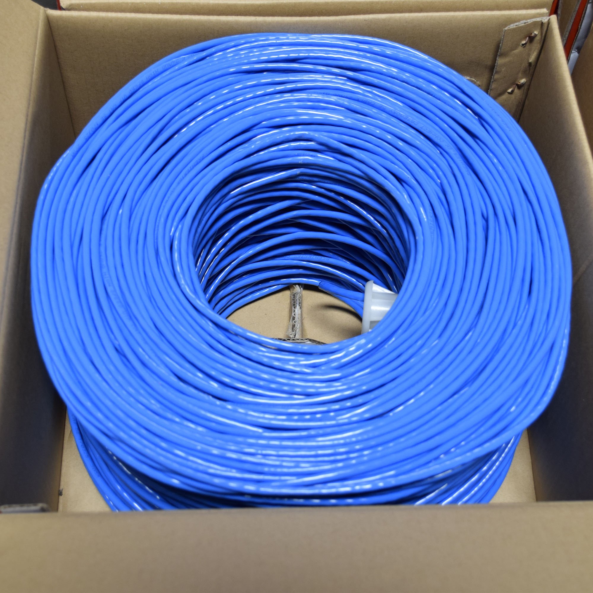 Premiertek 1000Ft Cat6 23AWG Riser UTP Solid 4-Pairs Network Ethernet LAN Cable Bulk Blue (CAT6-CCA-1KFT-BL)