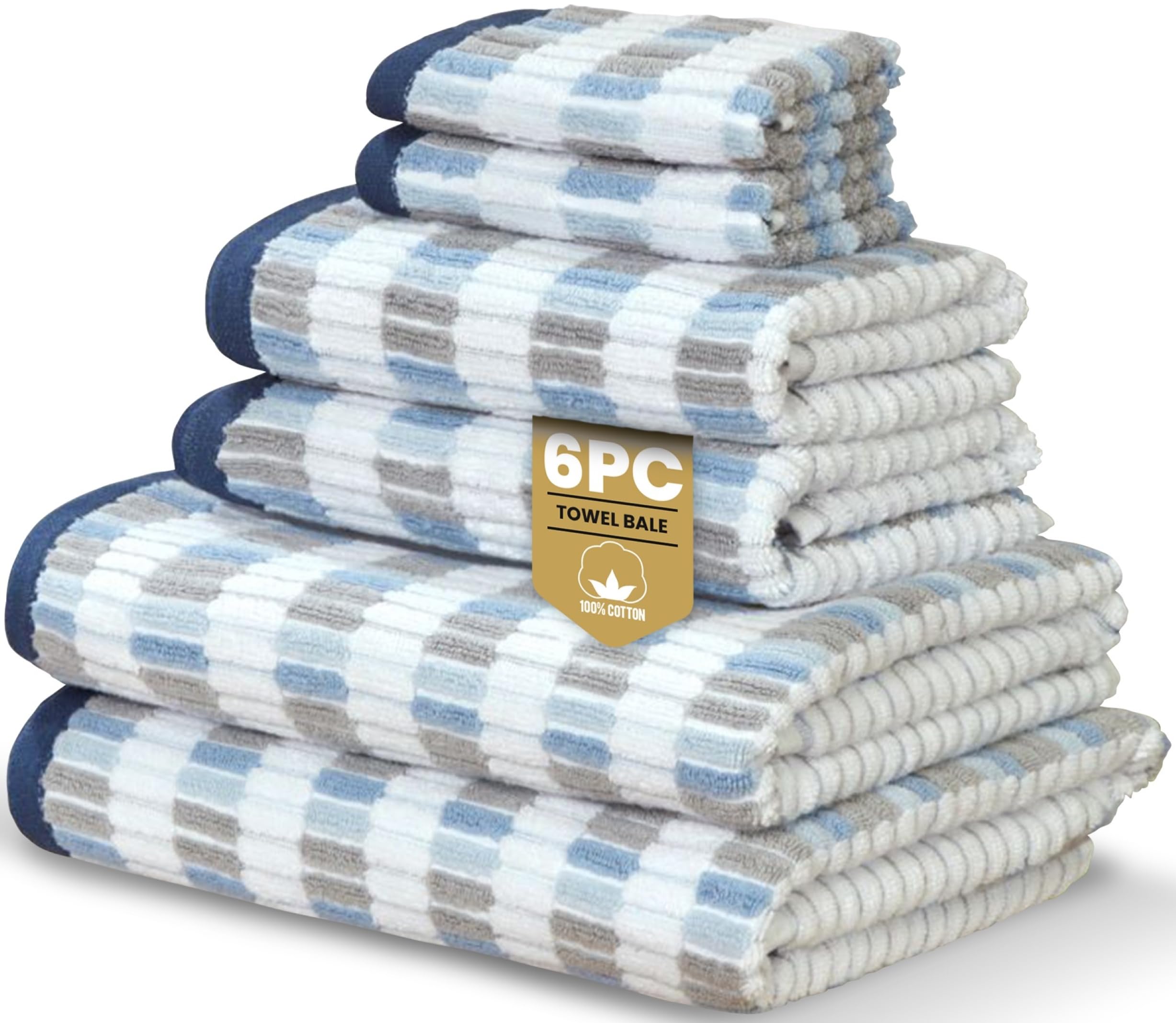 Rapport Home Santa Cruz Cotton Towels Bale Set - Blue