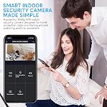 Geeni Vivid Caméra de sécurité intelligente d'intérieur – HD Caméra Live Stream pour la surveillance intérieure avec vision nocturne, 2-Way Audio, Support flexible, Micro SD Fente, détection des mouvements & Contrôle de l'application – 2Pack, blanc