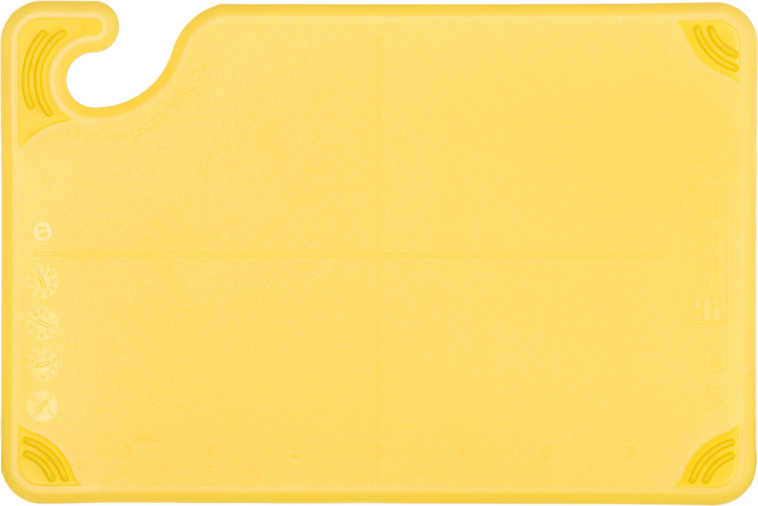 San Jamar Yellow / 1 / 9"L x 6"W Cutting Boards
