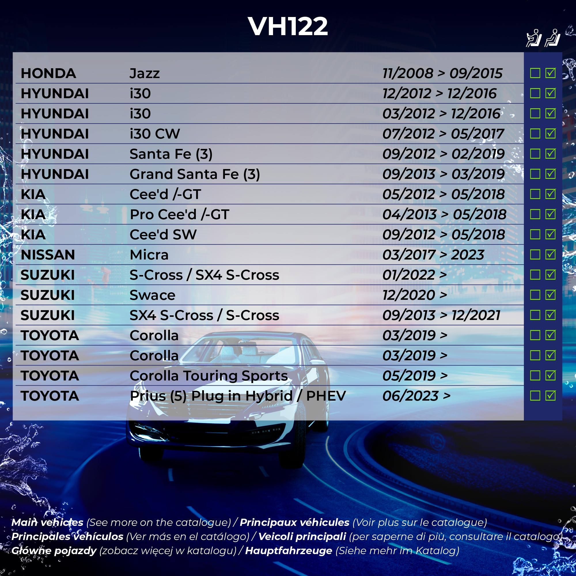 Valeo Silencio Hybrid Single Silecek Toyota Corolla (2019 ve sonrası), Honda Jazz III (2008-2014) (350 MM) 574722