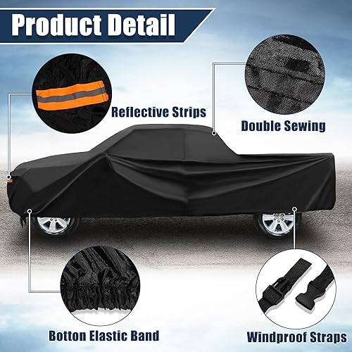 Miniatura 7 de X AUTOHAUX Cubierta de camioneta para Ford F150 cabina regular de 8 pies, cama de 2 puertas 04-21 F350 cabina regular de 8 pies, cama de 2 puertas