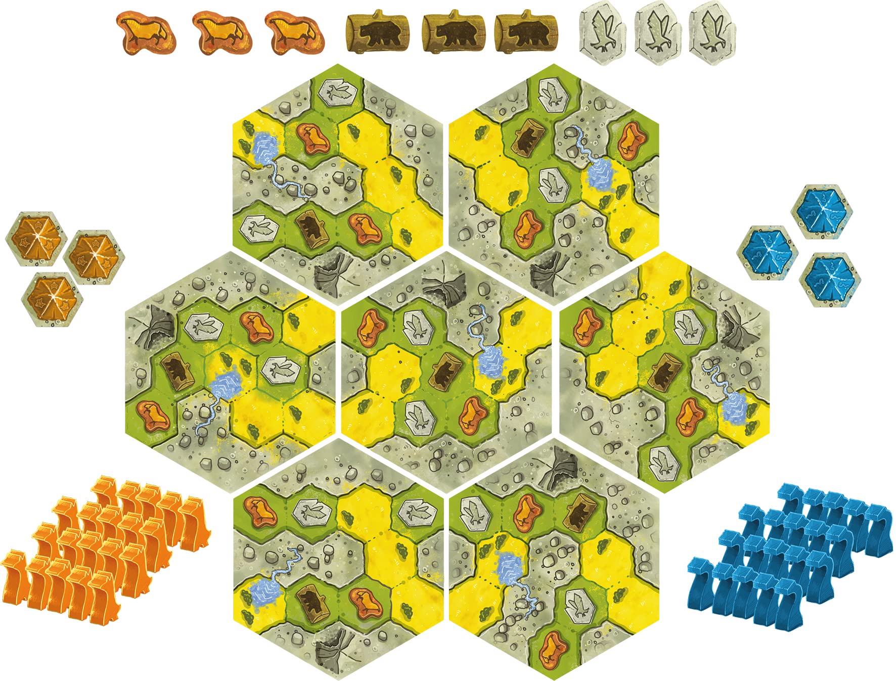 Asmodee - Survive The Island, Gioco da Tavolo, Gioco di Fuga dall'Isola con Vulcani, Mostri e Tradimenti!, 2-5 Giocatori, 8+ Anni, 45 min, Edizione in Italiano