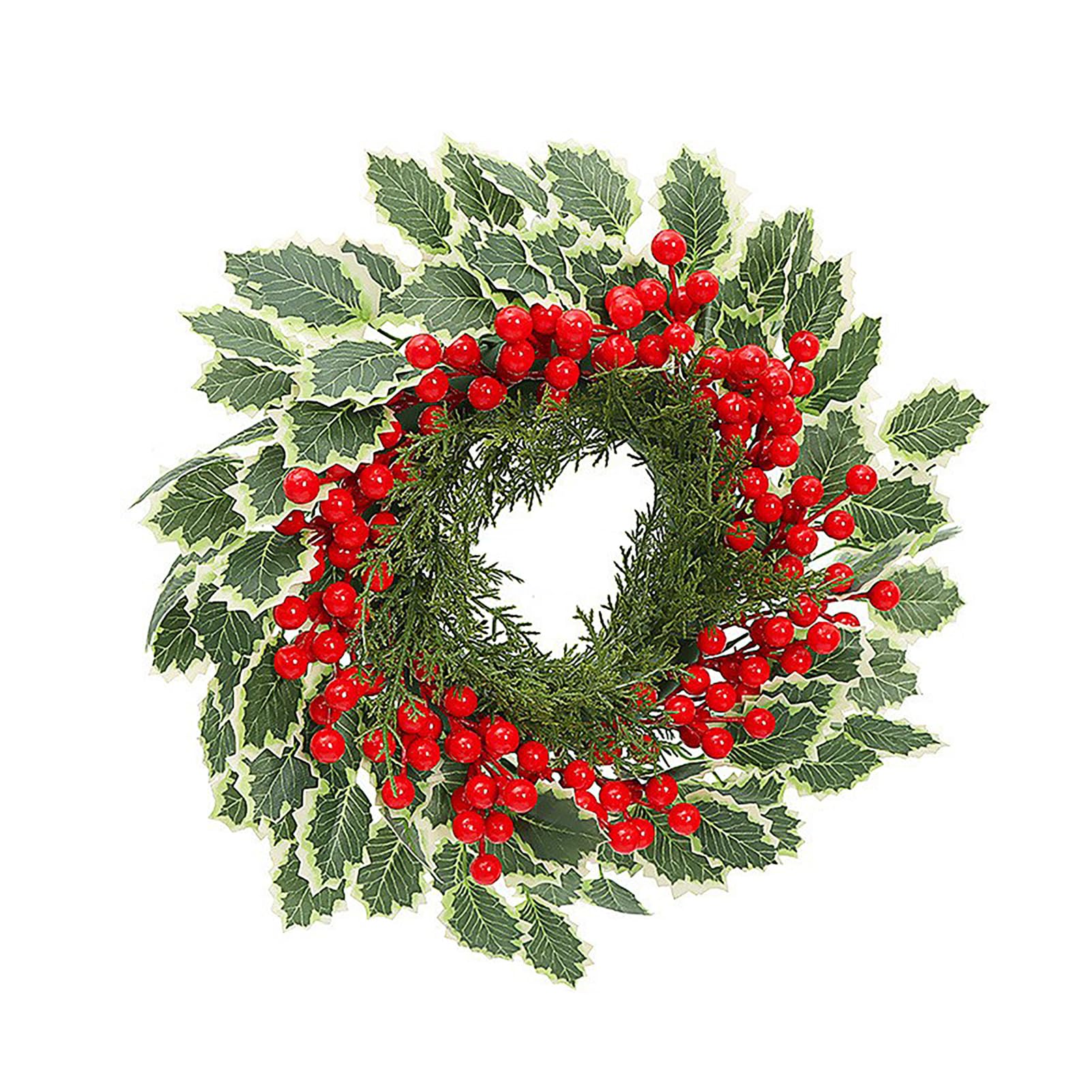 Produktbild von Nkmifeg Künstlicher Weihnachtskranz,Winterkranz Mit Glocken
