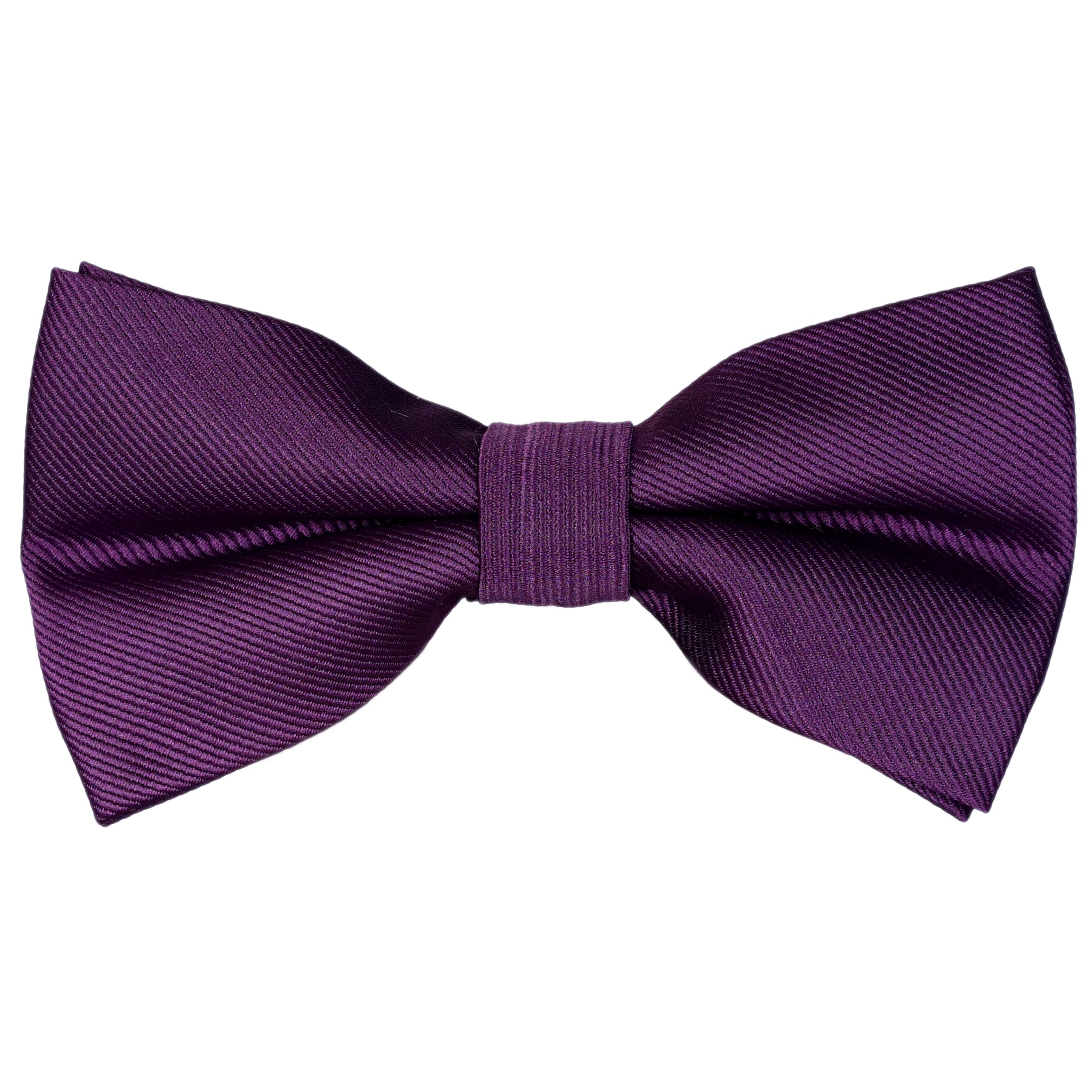 Pre-Tied Adjustable Solid Tuxedo Bow Tie for Boys and Men