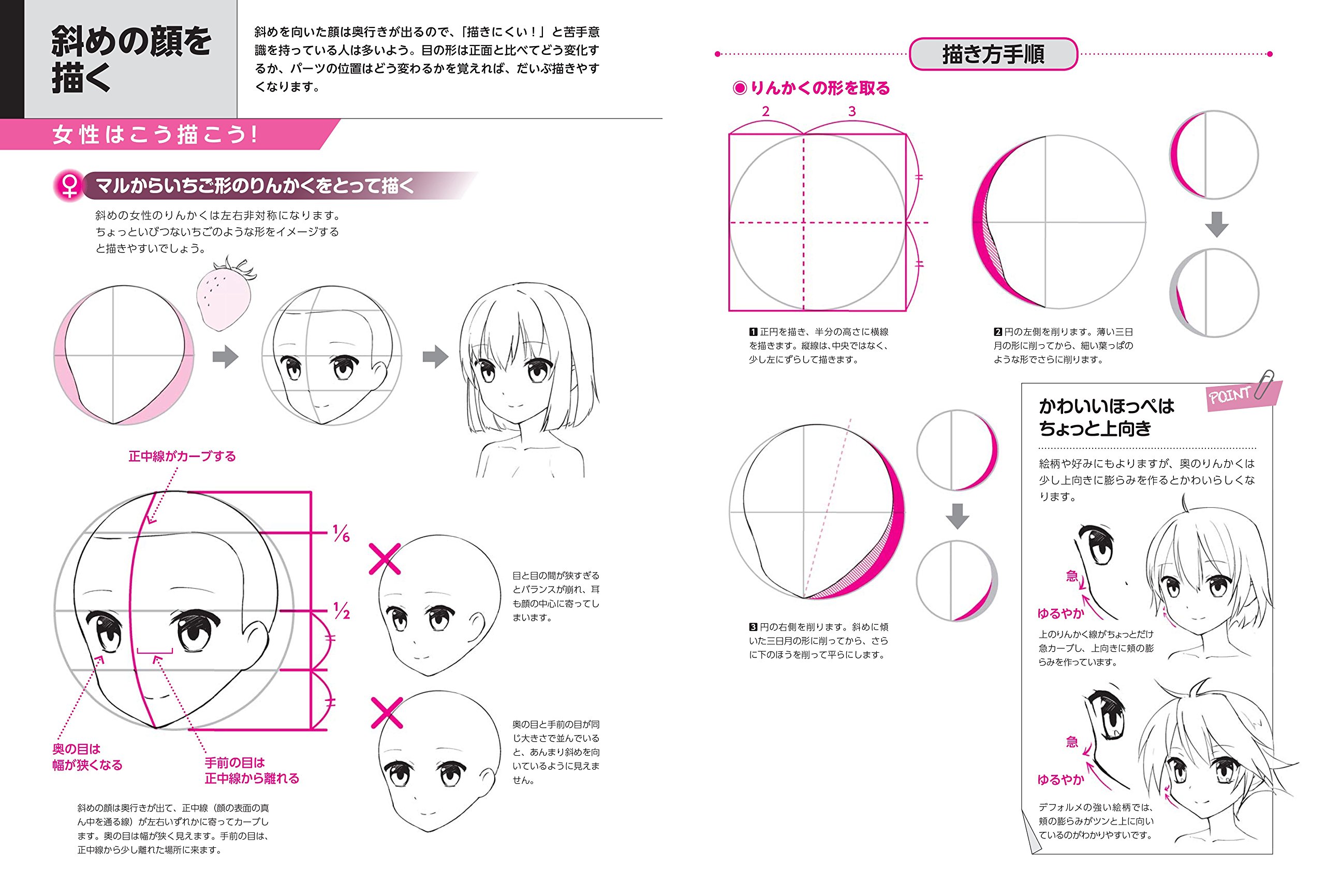 男女の顔の描き分け 角度別 年齢別 表情別のキャラデッサン Yanami 配送料無料