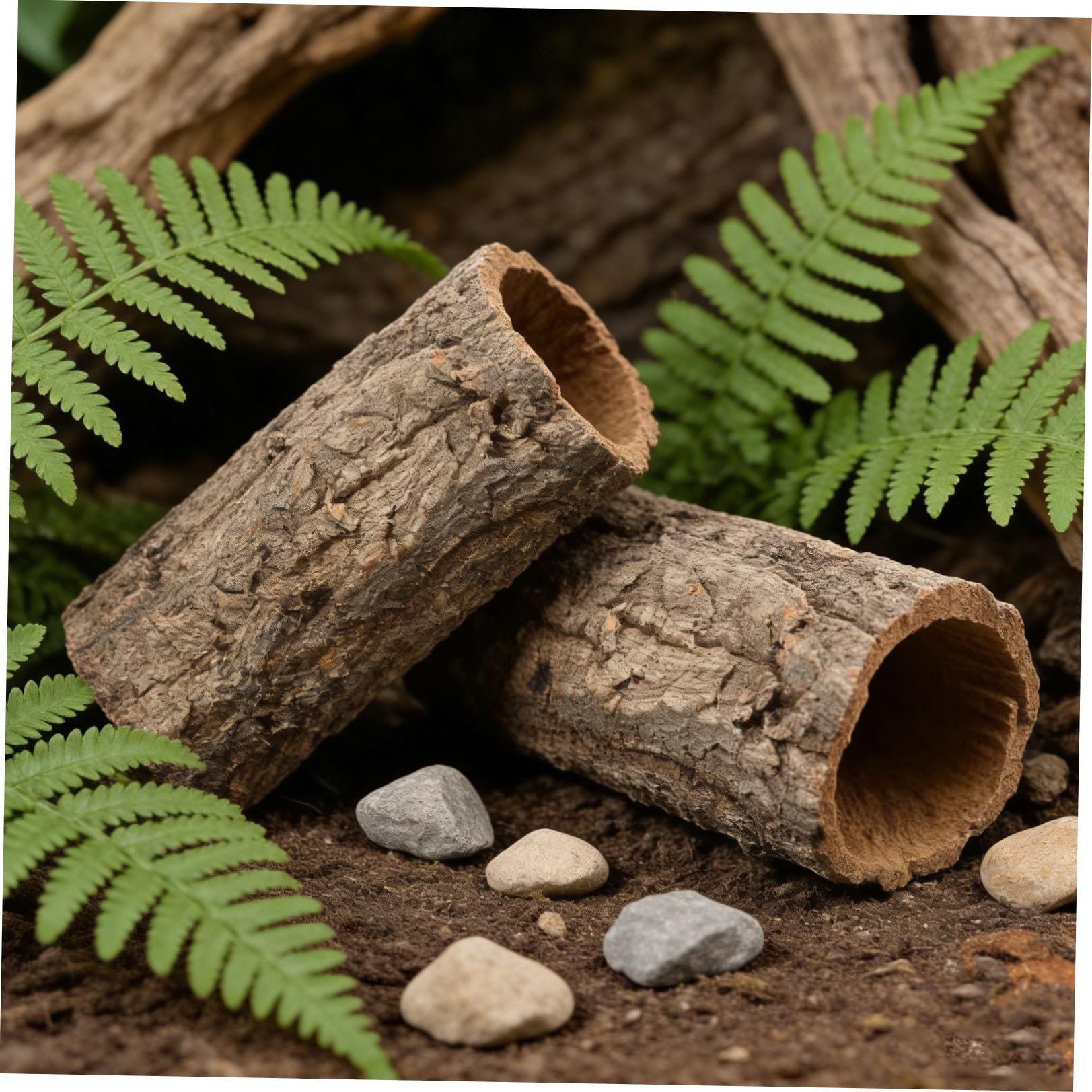 HEALLILY Naturale per di Sughero e in Nascondiglio Rettili Corteccia Sicuro Decorazione Piattaforma di Arrampicata Gechi e Serpenti Terrario Habitat Rettilario