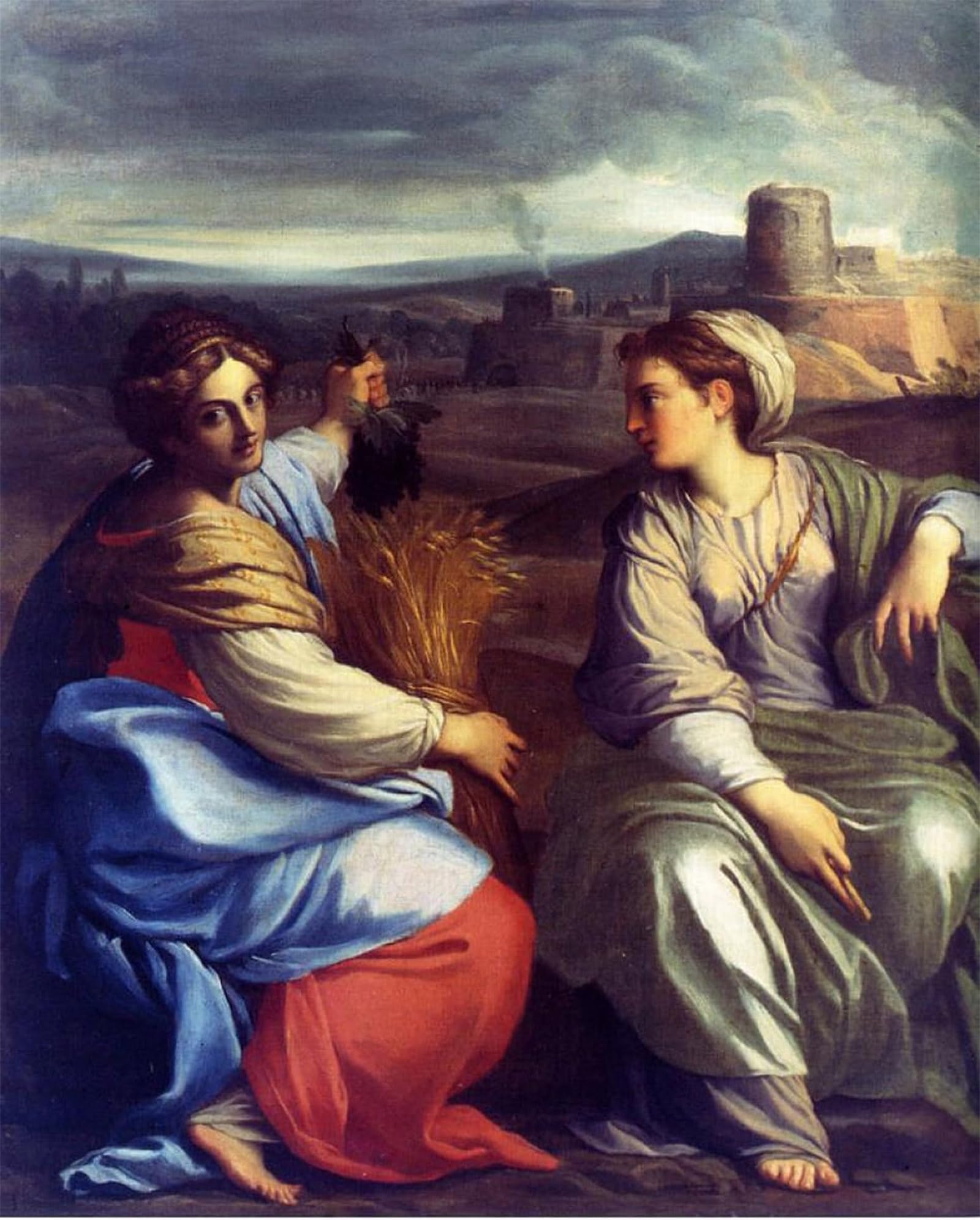 POSTERIIk Vintage Print Pop Art Landscape Artwork Plenty and Felicity by Annibale Carracci Art Prints for Office Home Decor 60x90cm