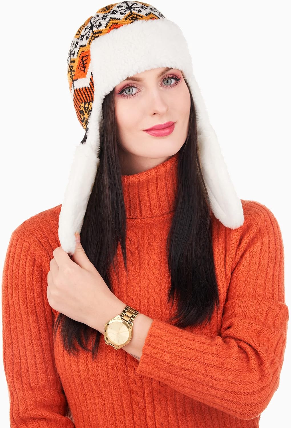 Winter Trapper Hat for Women - Fun Ushanka Hat with Ear Flaps - Image 2