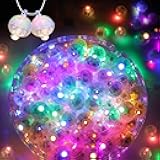 100pcs Balloon Lights, Long Standby Time Mini Ball Light, Round LED Multicolor Flash Ball Lamp for Paper Lantern Balloon Party Wedding, Birthday and Festival Christmas Decorative Lights