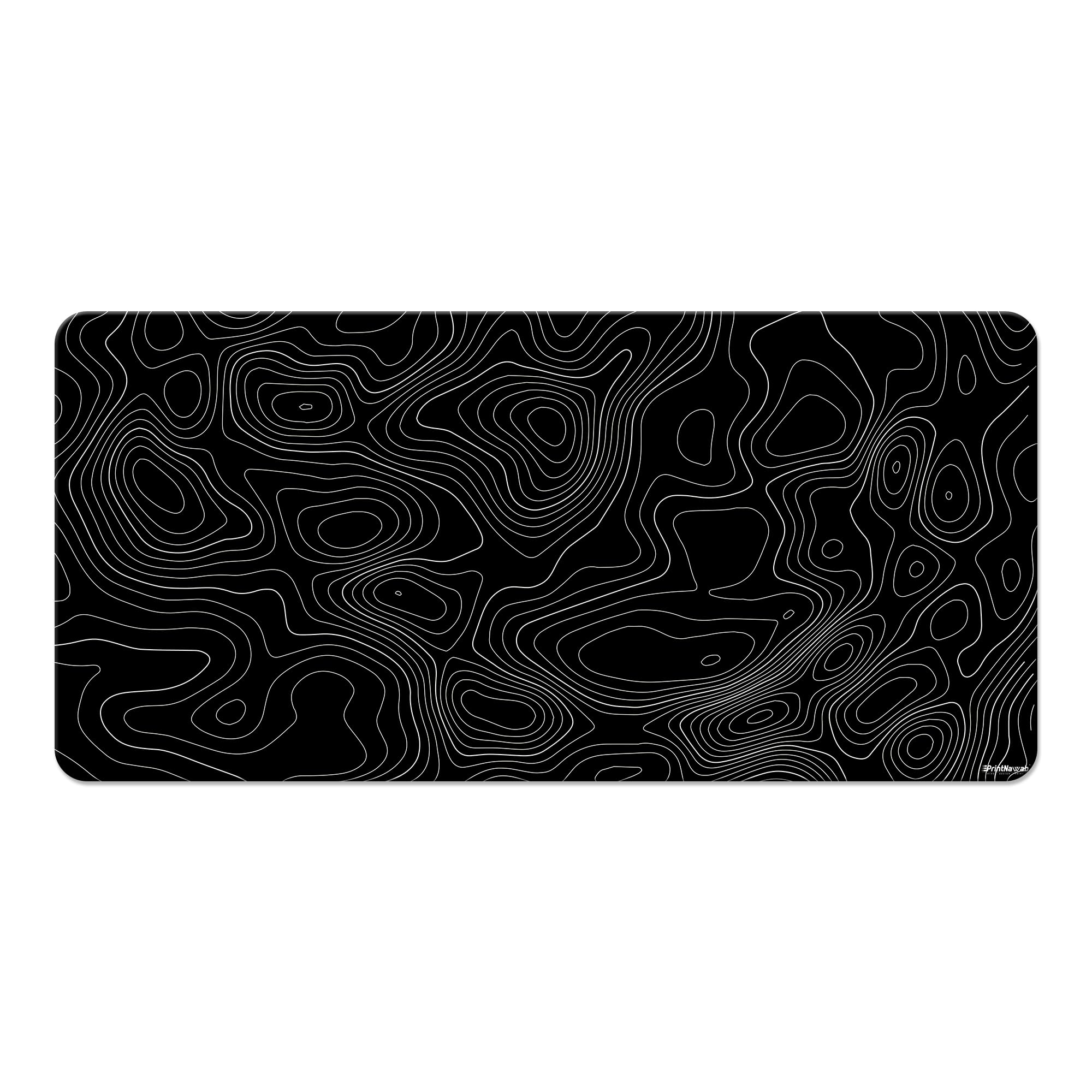 PRINTNAWAB® Gaming Topography Black Water Resistant Antiskid Nonslip Rubber Base Premium XL-Extended Large Mousepad, Deskpad for Laptop, Desktop, Office & Gaming (60 cm X 30 cm X 0.3 cm) (B0D2YF2PFJ) Amazon Price History, Amazon Price Tracker