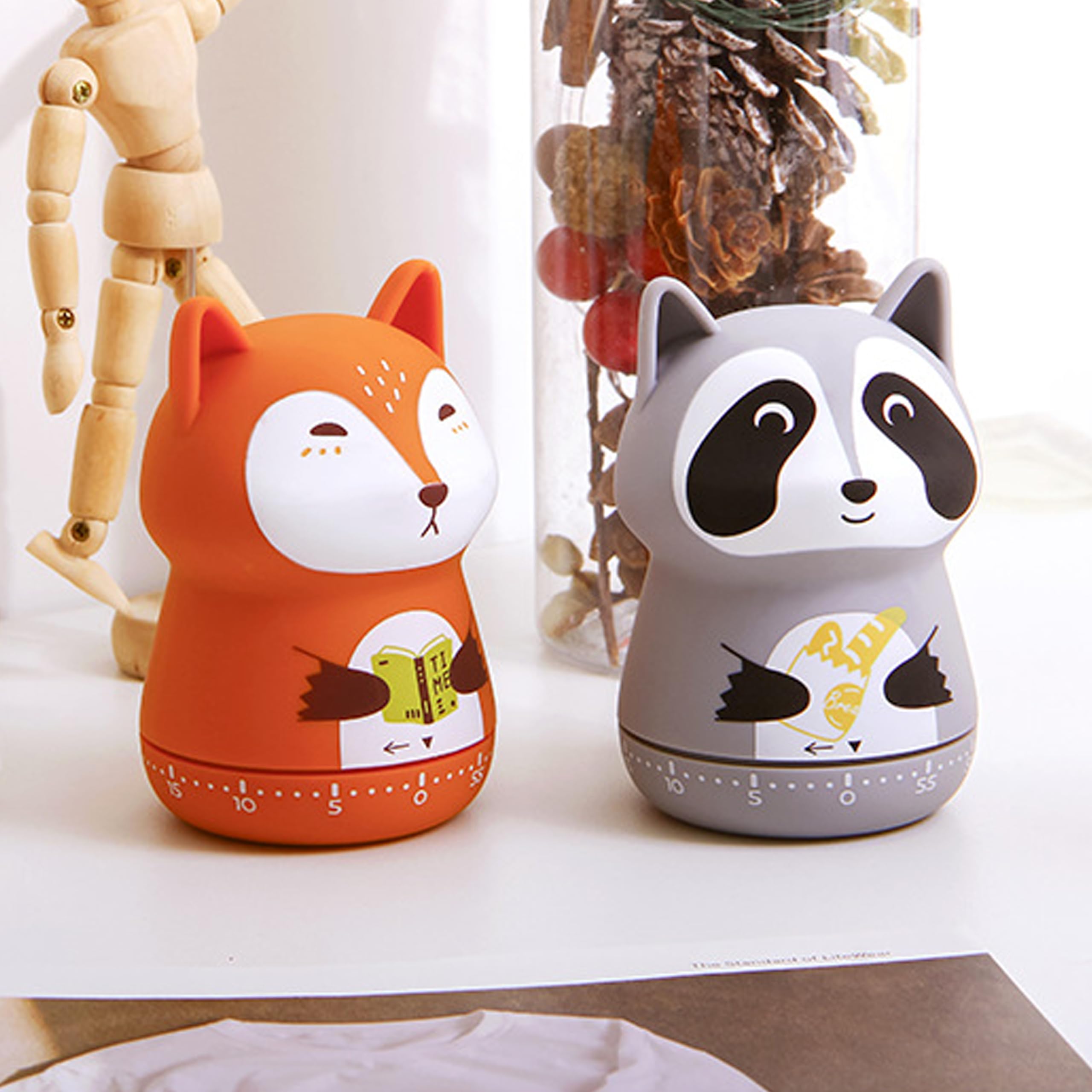 Timer Da Cucina A Forma Di Volpe - 60 Minuti Manuale Senza Batteria | Design Carino E Pratico - Foto 2