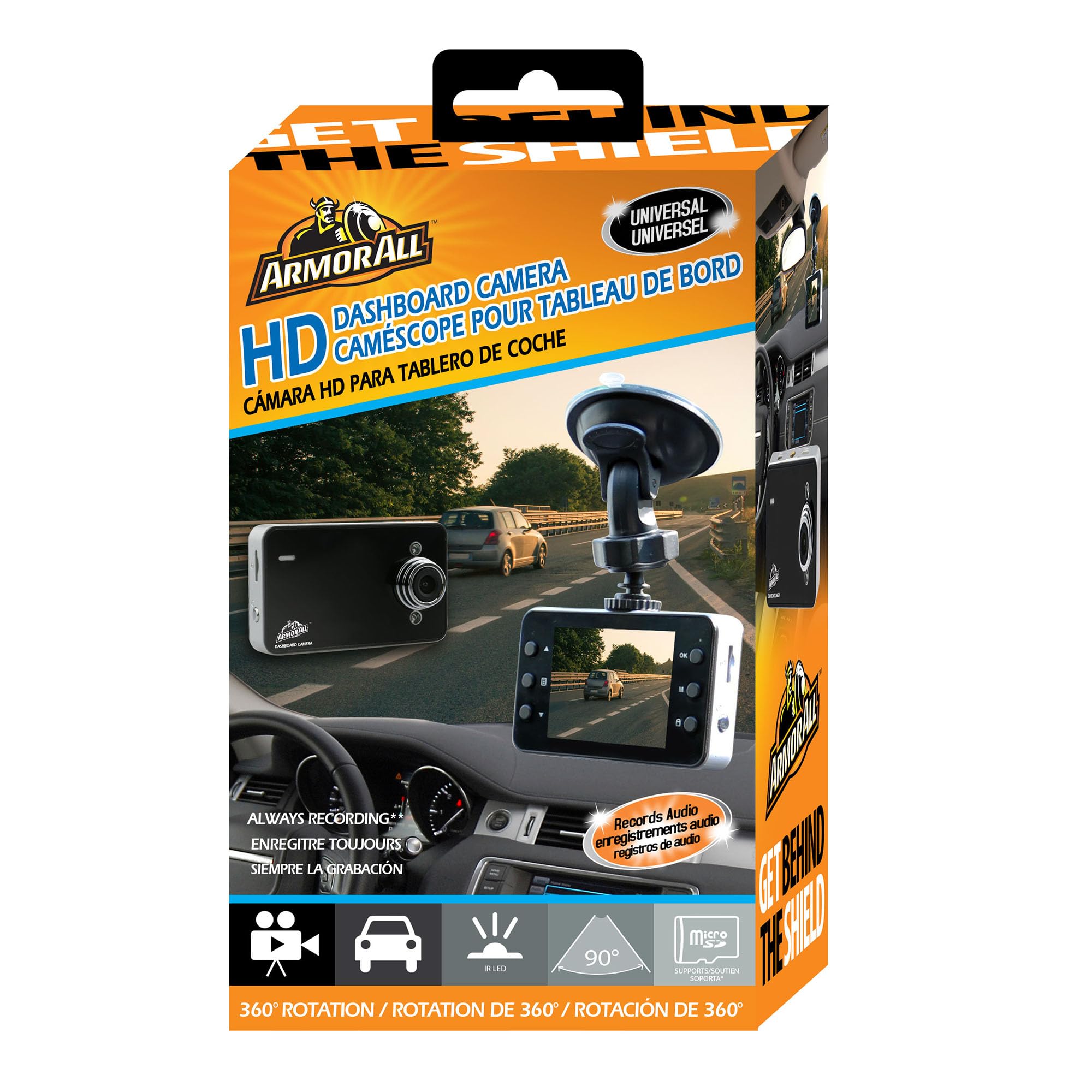 Photo 1 of ** SOLD AS IS, NO REFUND/RETURN** SEE COMMENTS!
Armor All HD Dash Camera, 1080P Car Dashboard Camera with Suction Mount, Motion Detection, Night Vision IR, 2.4” LCD Screen, Supports Micro SD up to 32GB