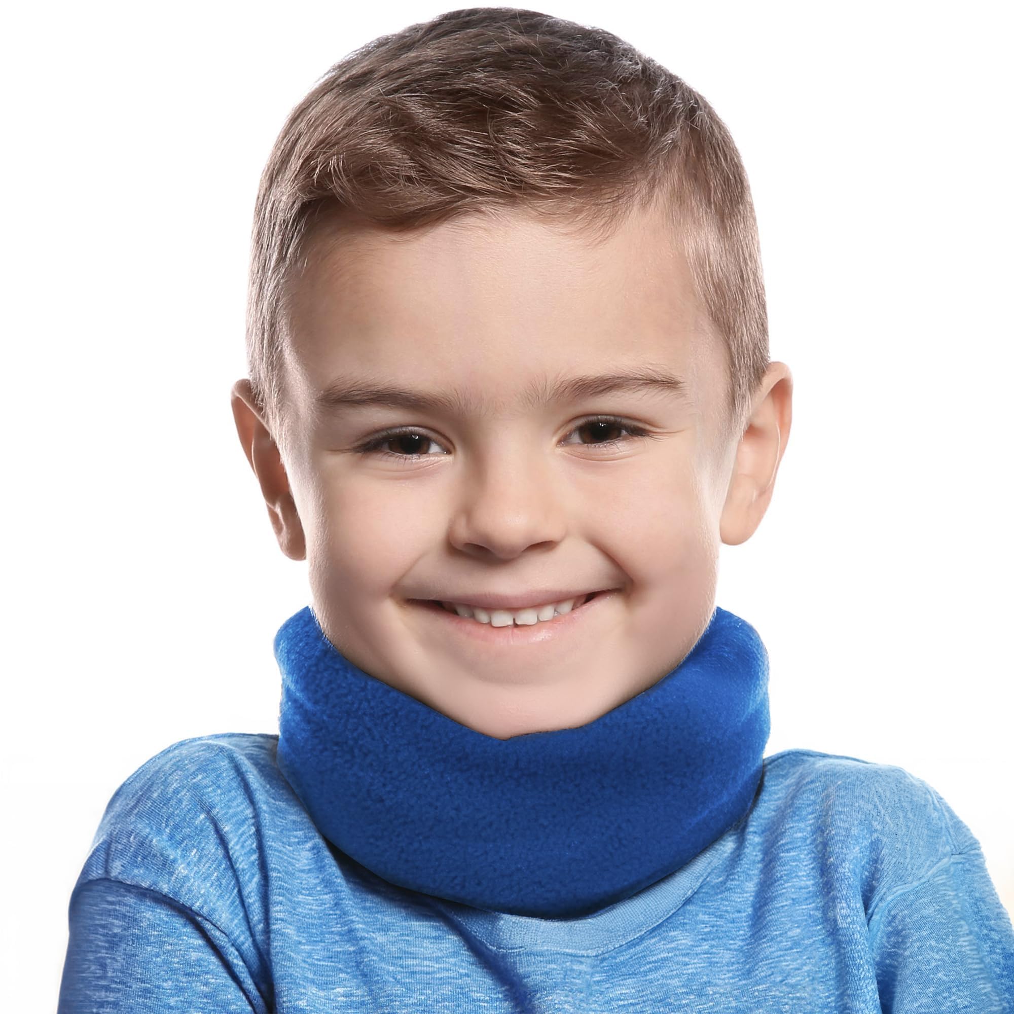 Robust headwear neck warmer for children