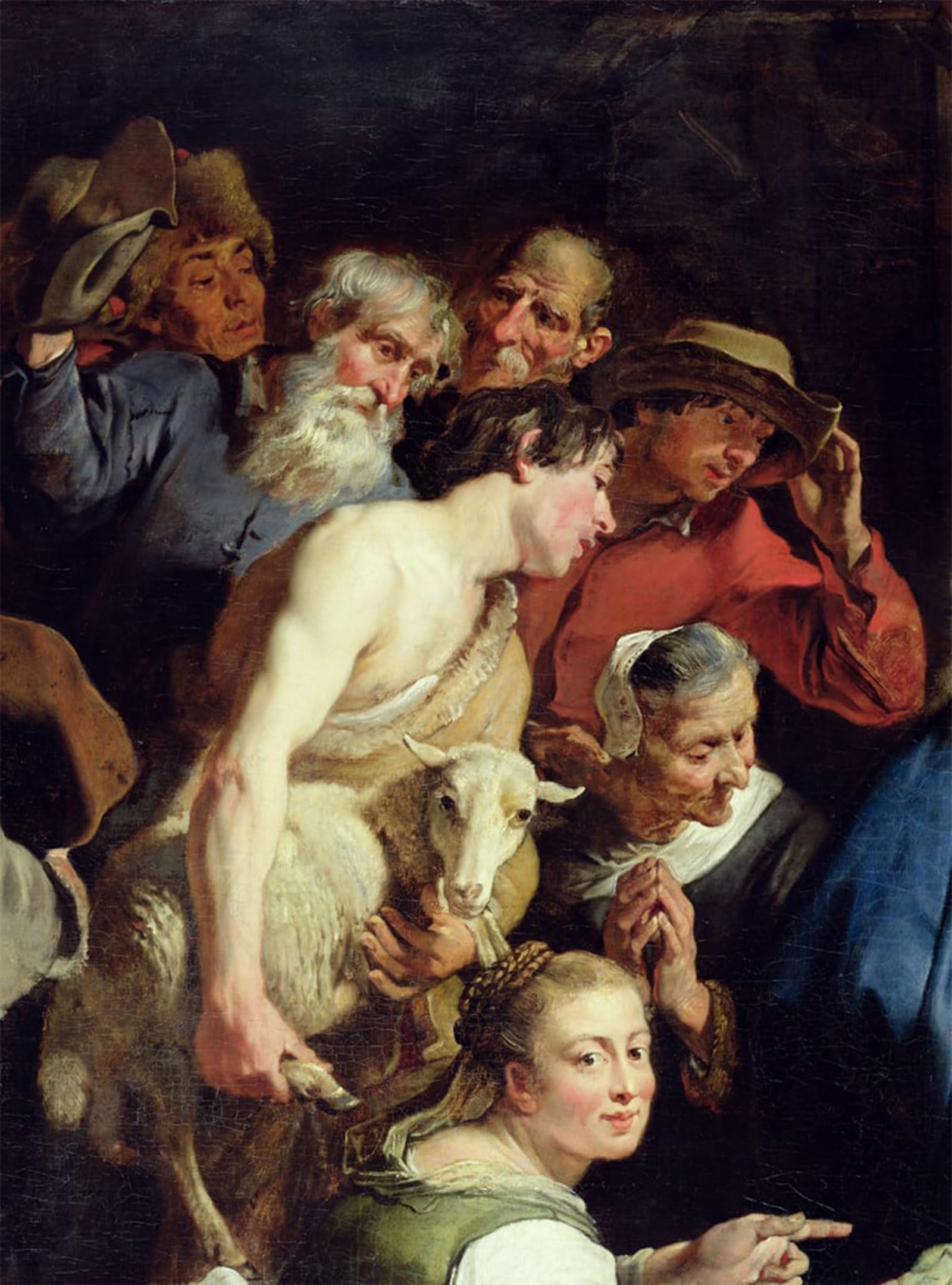 POSTERIIk Famous Modern Artwork Art Mural the Adoration of the Shepherds After by Jan Cossiers Oil Paintings Pictures for Home Decor 60x90cm