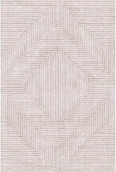 Latte Dizayn Tegan Desenli Kadife Pamuk Tabanlı Yıkanabilen Kaydırmaz Antibakteriyel Salon Halısı 80x250