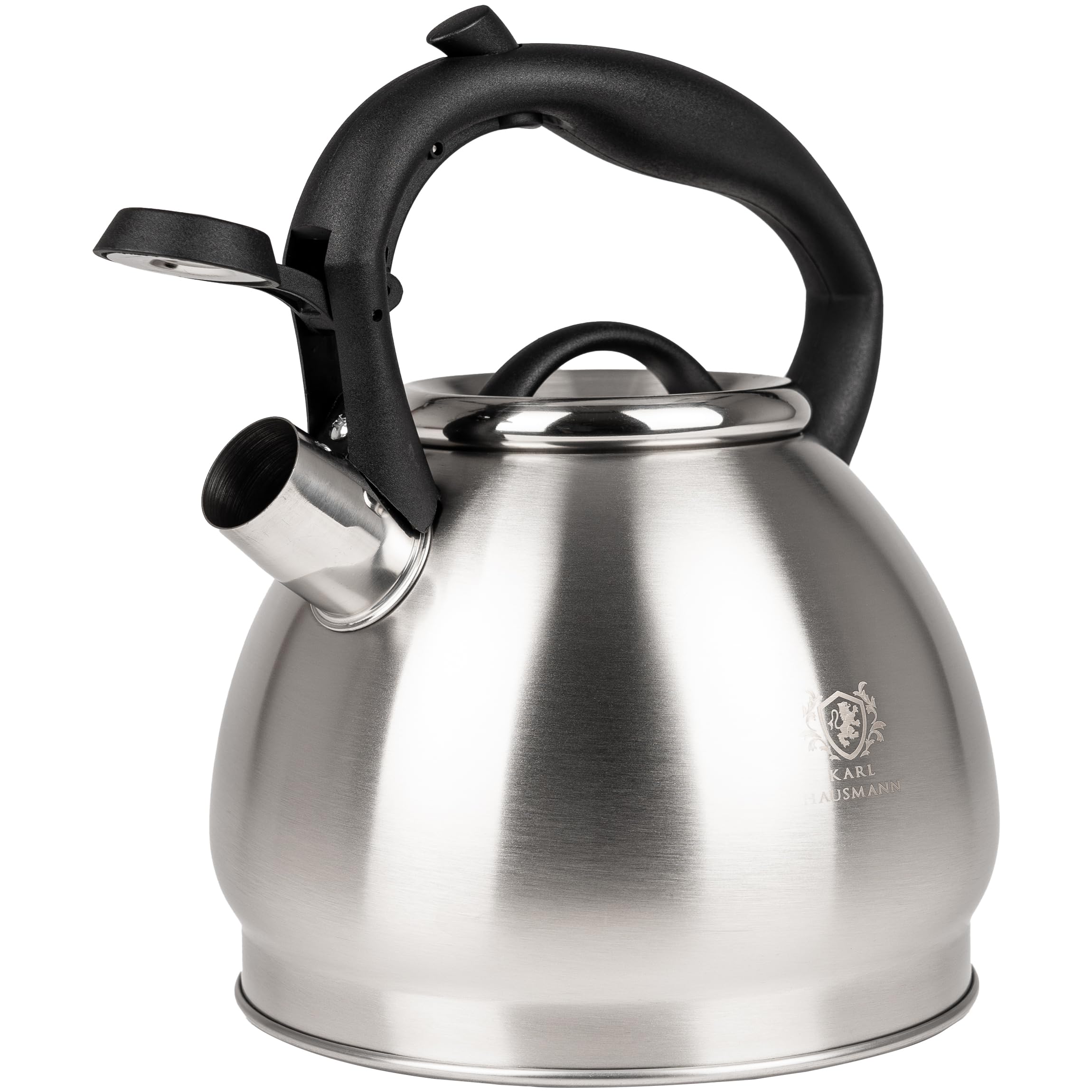 KARL HAUSMANN Bollitore Induzione 1,8L Acciaio Inox con Fischio - Teiera per Piano a Gas, Vetroceramica ed Elettrico - Bollitore Acqua Cucina con Coperchio