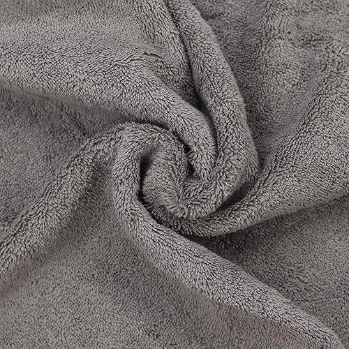 Miniatura 21 de Monogrammed Hand Towel, 16 x 30 Inches Set of 2, Personalized Gift- White Letter Embroidered with Square Design on Black Towel - Extra Absorbent