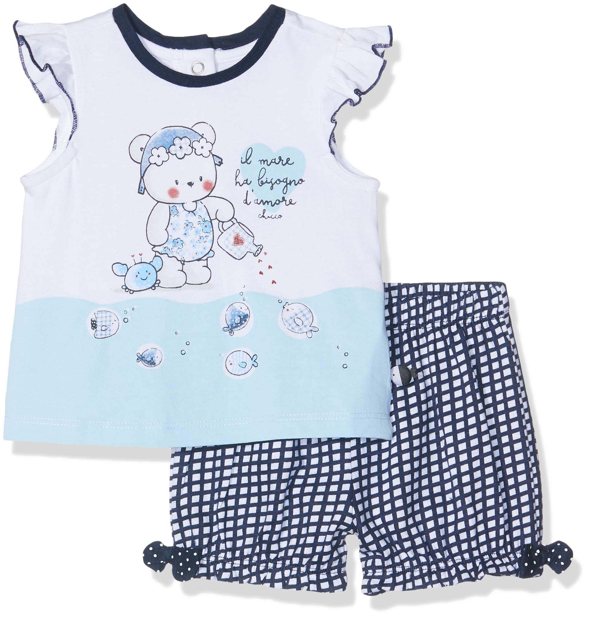 Chicco Zestaw Odzieży Dziewczynki Completo t-shirt manica corta + pantaloncini