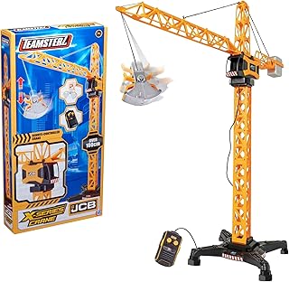 Teamsterz JCB Tower Crane X Series | Construction Crane Toys For Boys And Girls | Construction vehicle Playsets | Remote Controlled 100cm Crane Toys | Building And Sandpit Toys For Kids Aged 3+